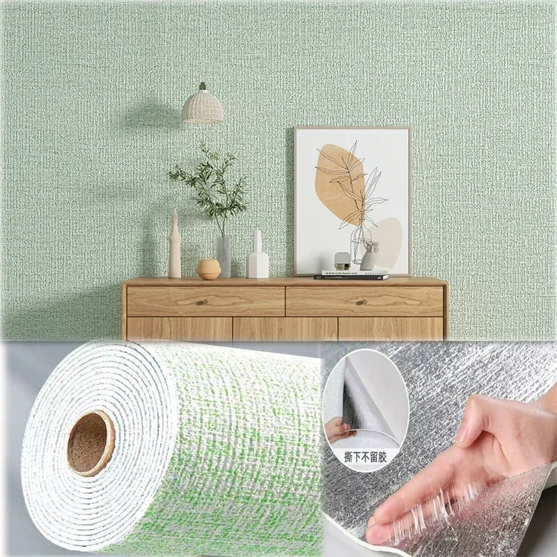 Papel de Parede 3D Autocolante Linho