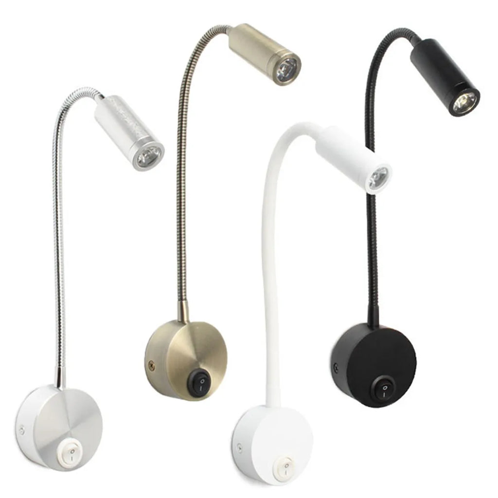 Luminária de Parede LED 3W com Braço Flexível
