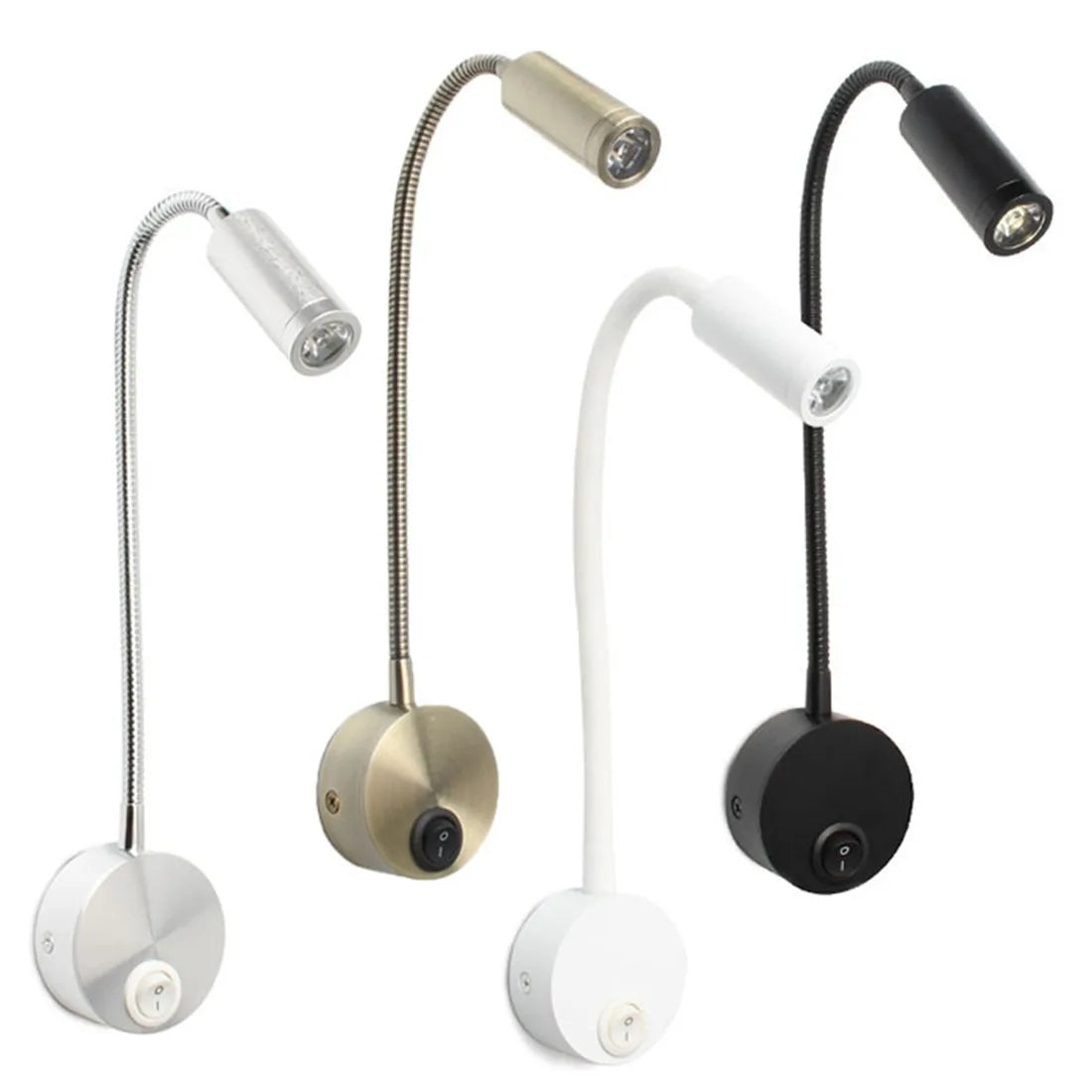 Luminária de Parede LED 3W com Braço Flexível