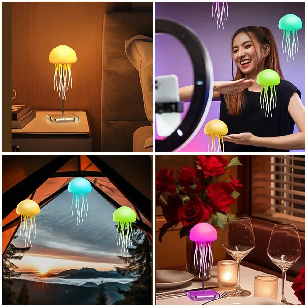 Luminária de Mesa LED Medusa 3D RGB com Controlo por Som