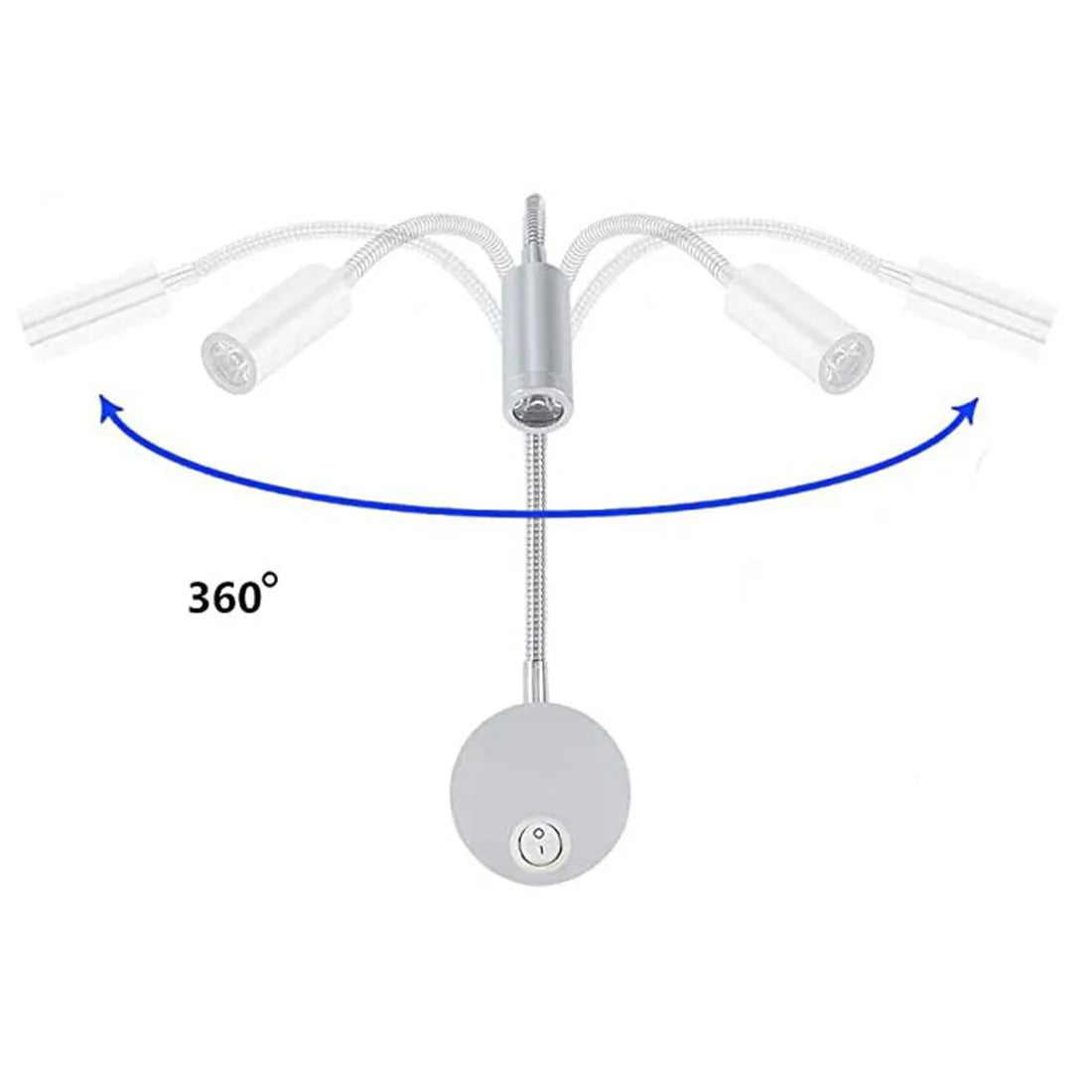 Luminária de Parede LED 3W com Braço Flexível