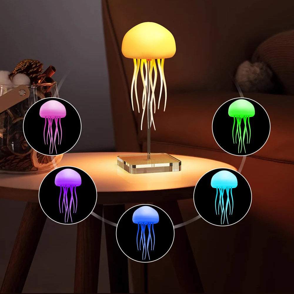 Luminária de Mesa LED Medusa 3D RGB com Controlo por Som
